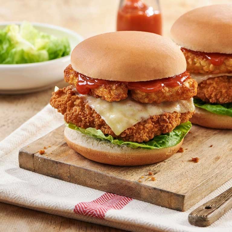 Mias Chicken Burger with Hash Brown