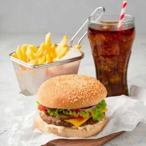 1/4lb Cheeseburger, Regular Fries & Can of Drink