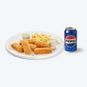 Fish Fingers, Regular Fries & Can of Drink